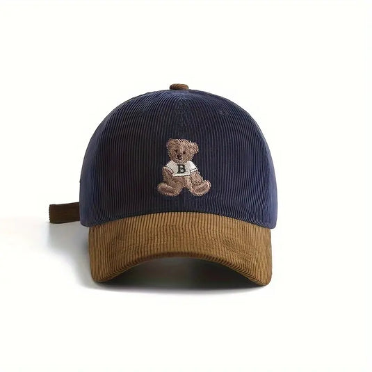 Teddy Bear Corduroy Cap