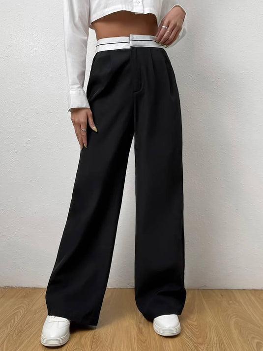 Tailored Wide-Leg Pants