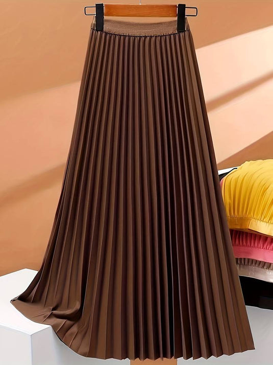 Chic Pleated Midi Skirt