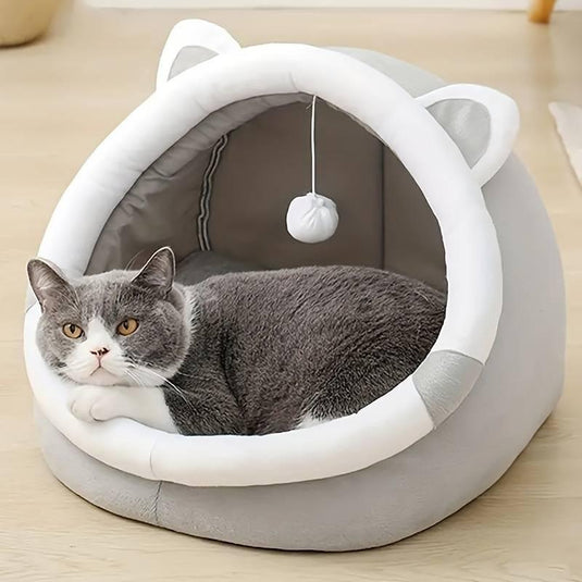 Cozy Cat Cave Bed with Non-Slip Bottom