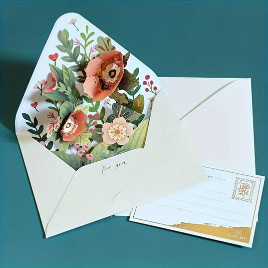 Floral Pop-Up Greeting Card