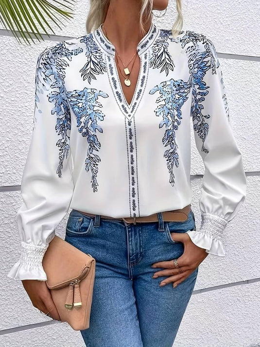 Floral Printed Boho Blouse