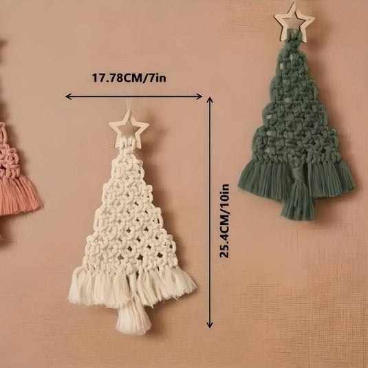 DIY Macrame Pine Tree Trio