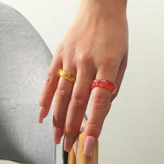 Felicity Colorful Resin Ring Set™