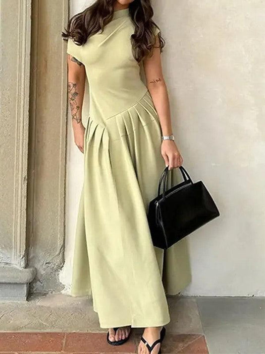 Classic Pleated Maxi Dress