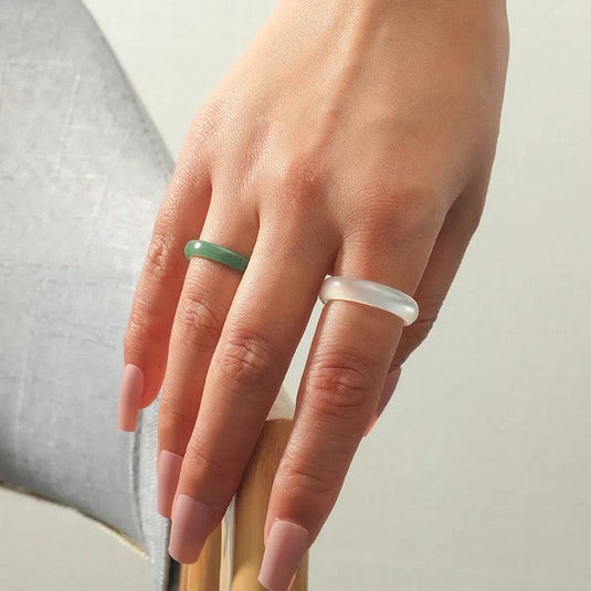 Cassidy Minimalist Resin Ring Set™