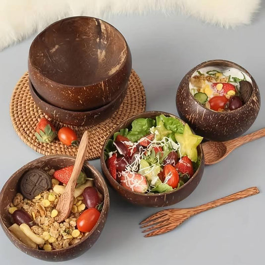 Eco Coconut Bowls Set - 4 Pieces