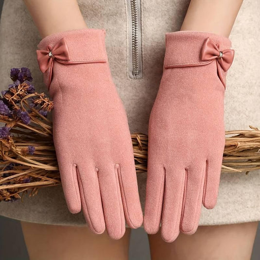 Bow-Touch Winter Gloves