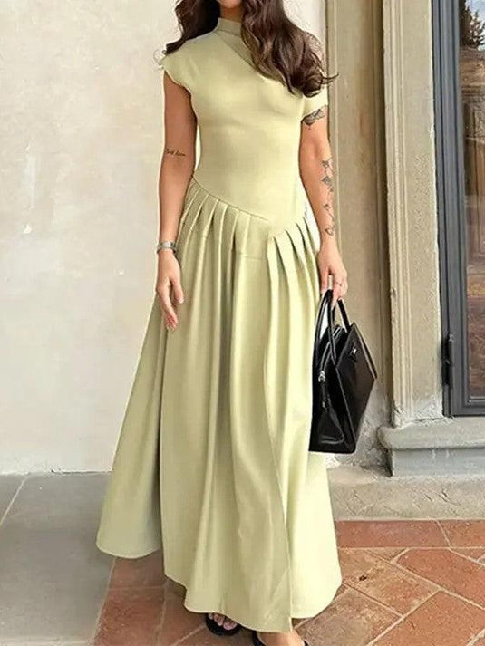 Classic Pleated Maxi Dress